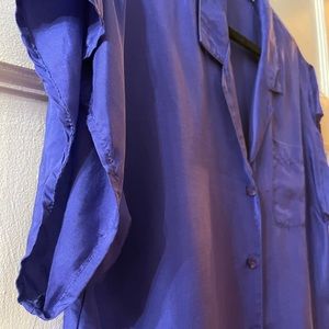 50% off sale 🌟 Glamorous intense  purple 1990s Vintage silk top  new condition